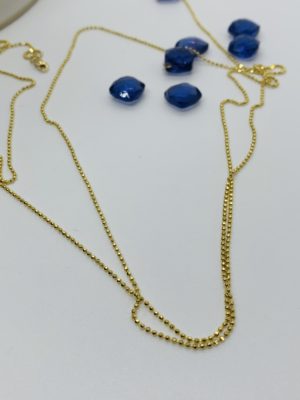 Vale Jewelry-
Faceted Ball Chain Necklace 
32”