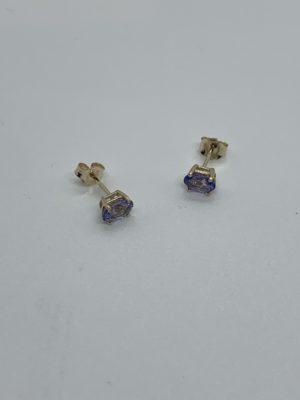 Tanzanite stud earrings