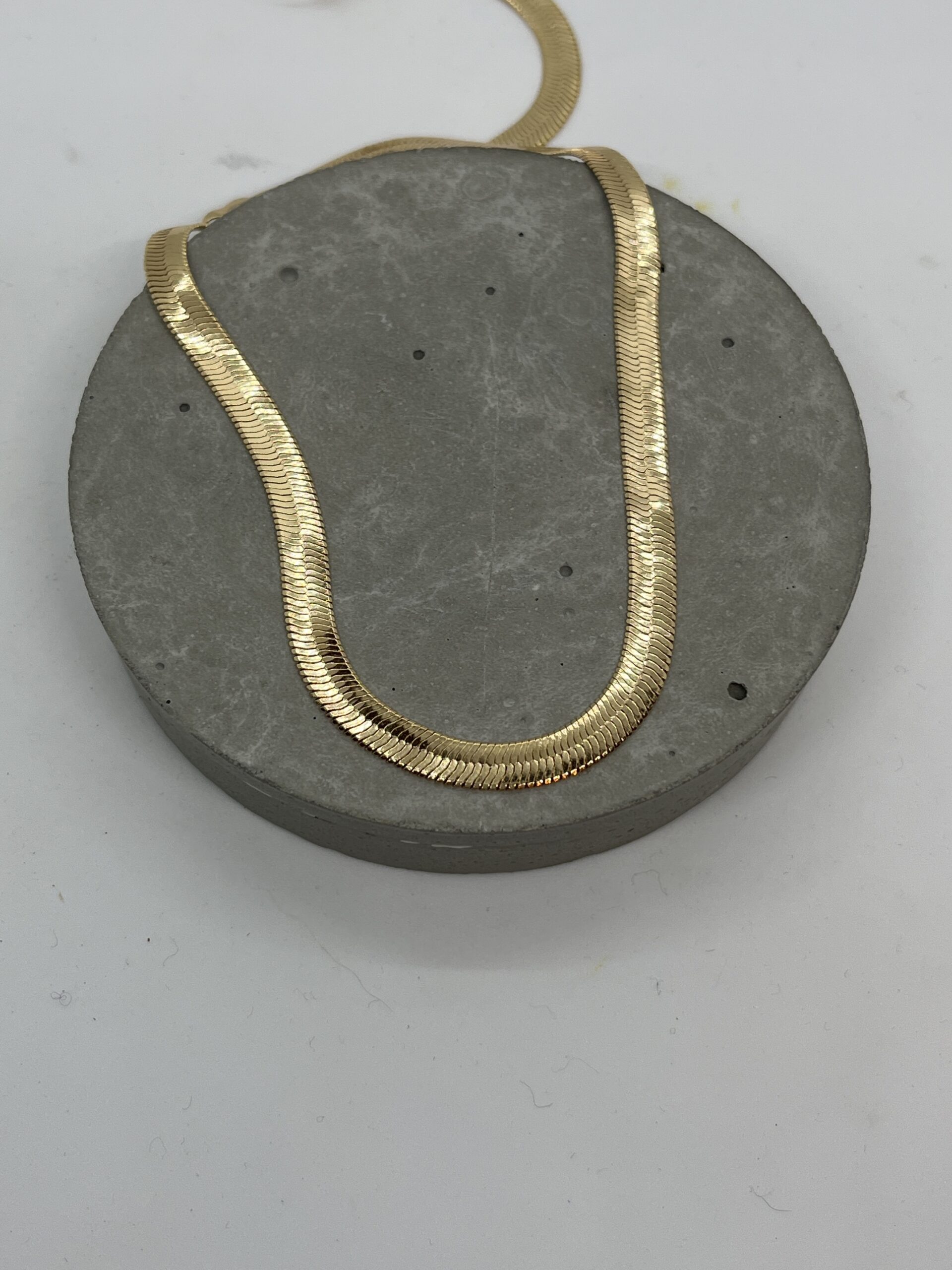 Gold Herringbone necklace