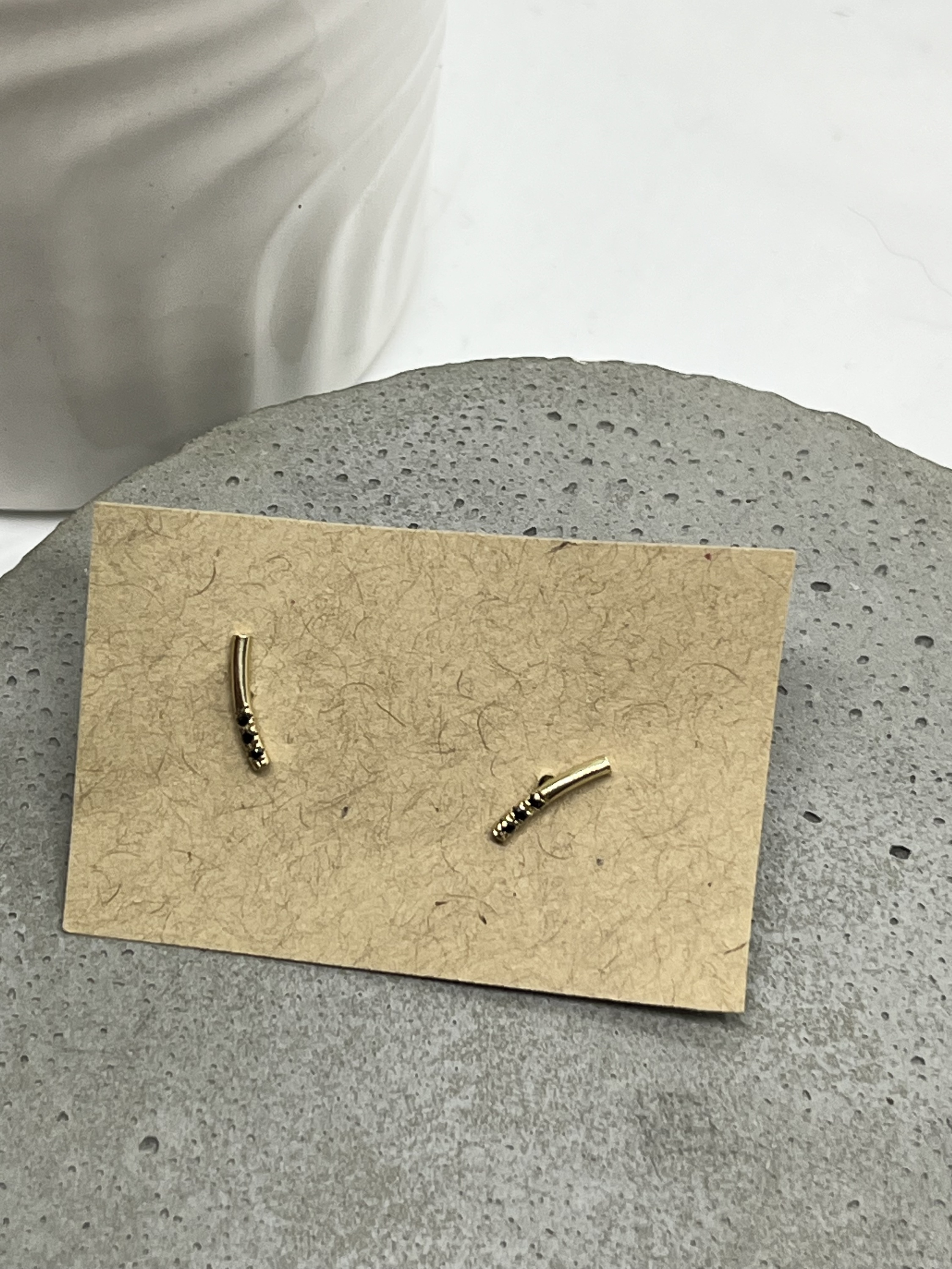 Futaba Hayashi Balanced Curved Bar Earrings