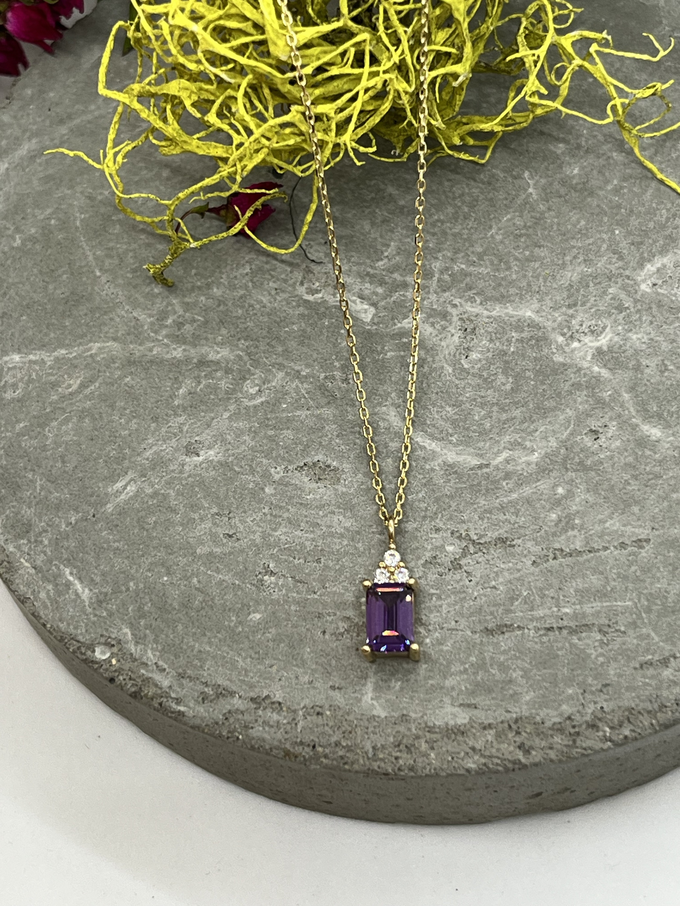 Amethyst and Diamond Necklace