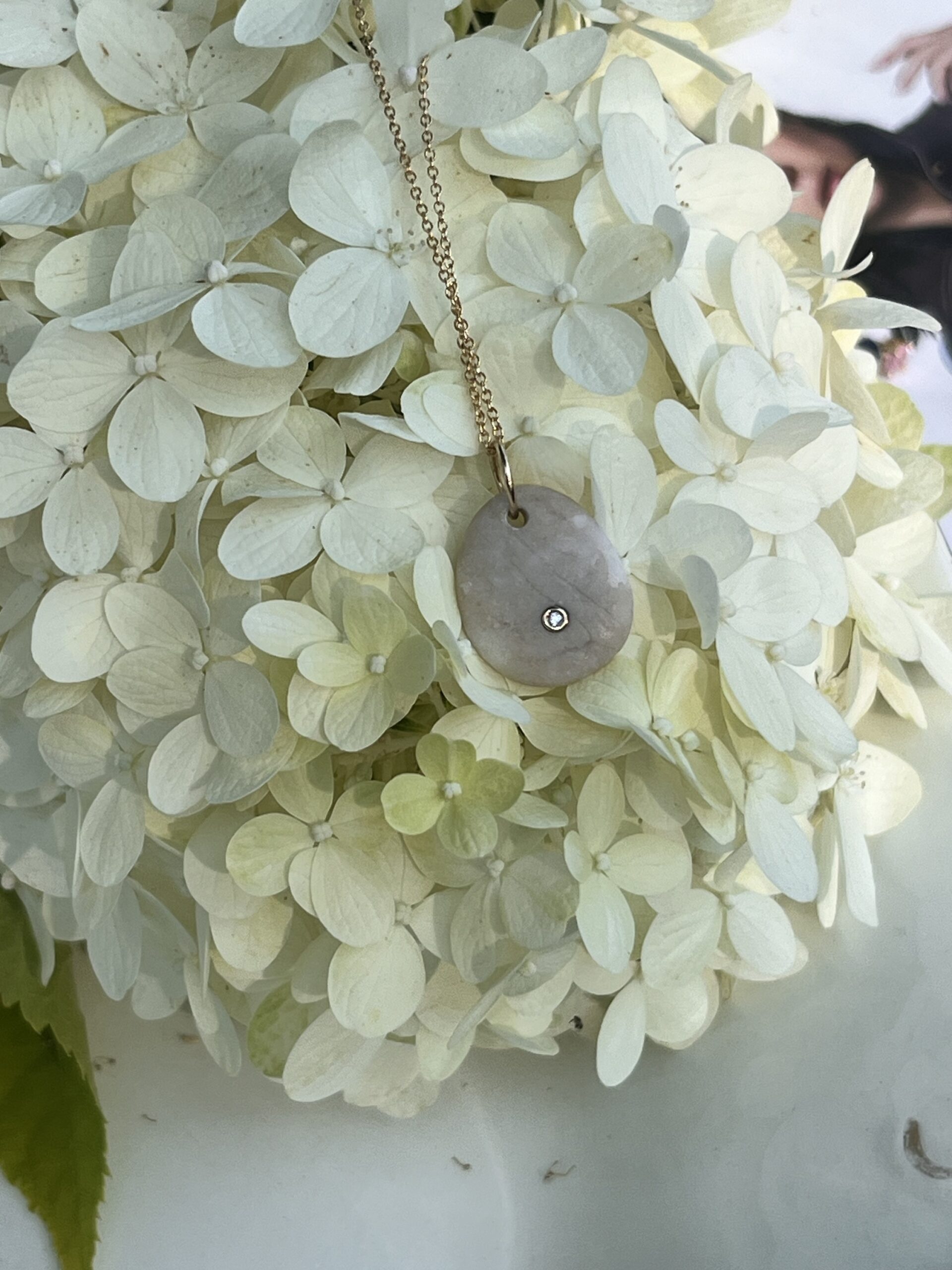 Sasha Samuel 
Beach Stone Diamond Necklace