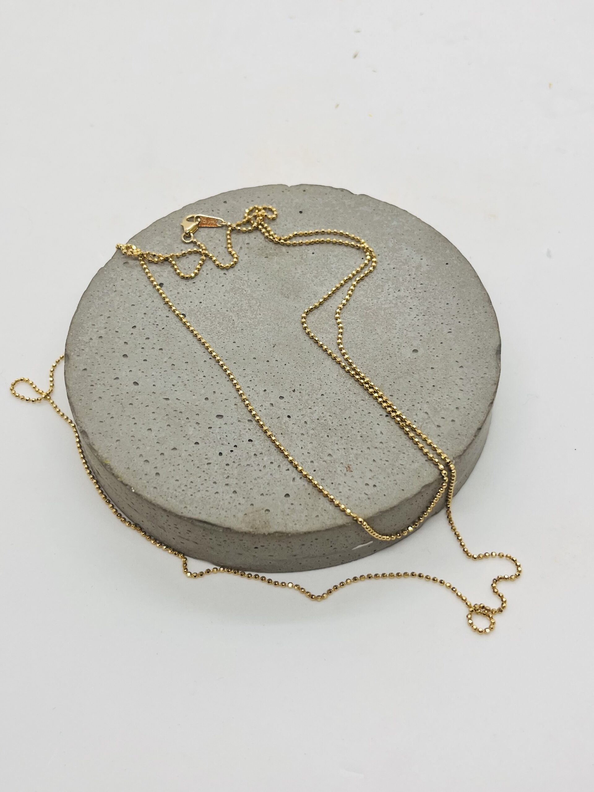 Vale Jewelry
14k Faceted Gold Ball Chain Necklace 
32”