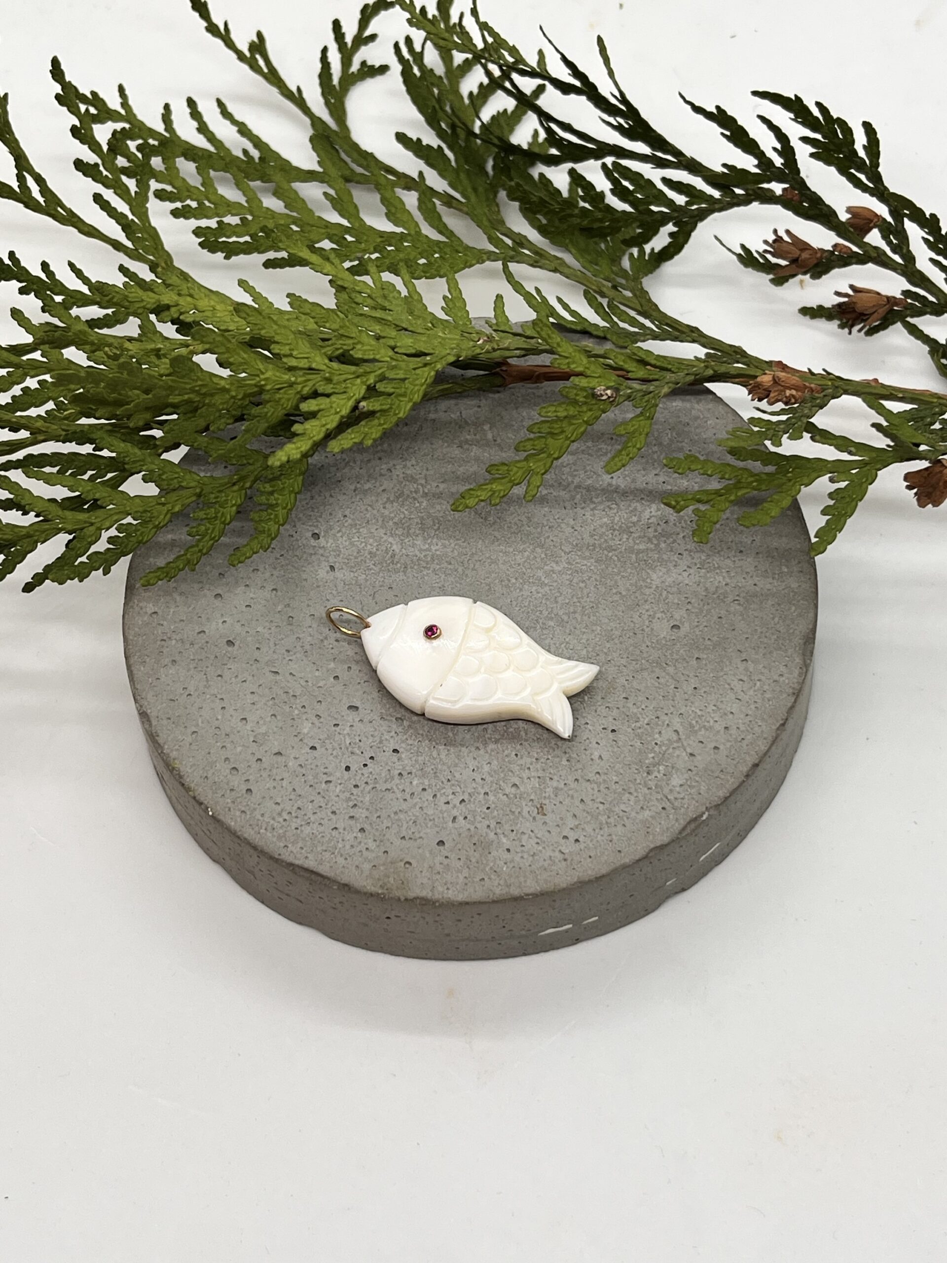 Mother of Pearl Fish Pendant