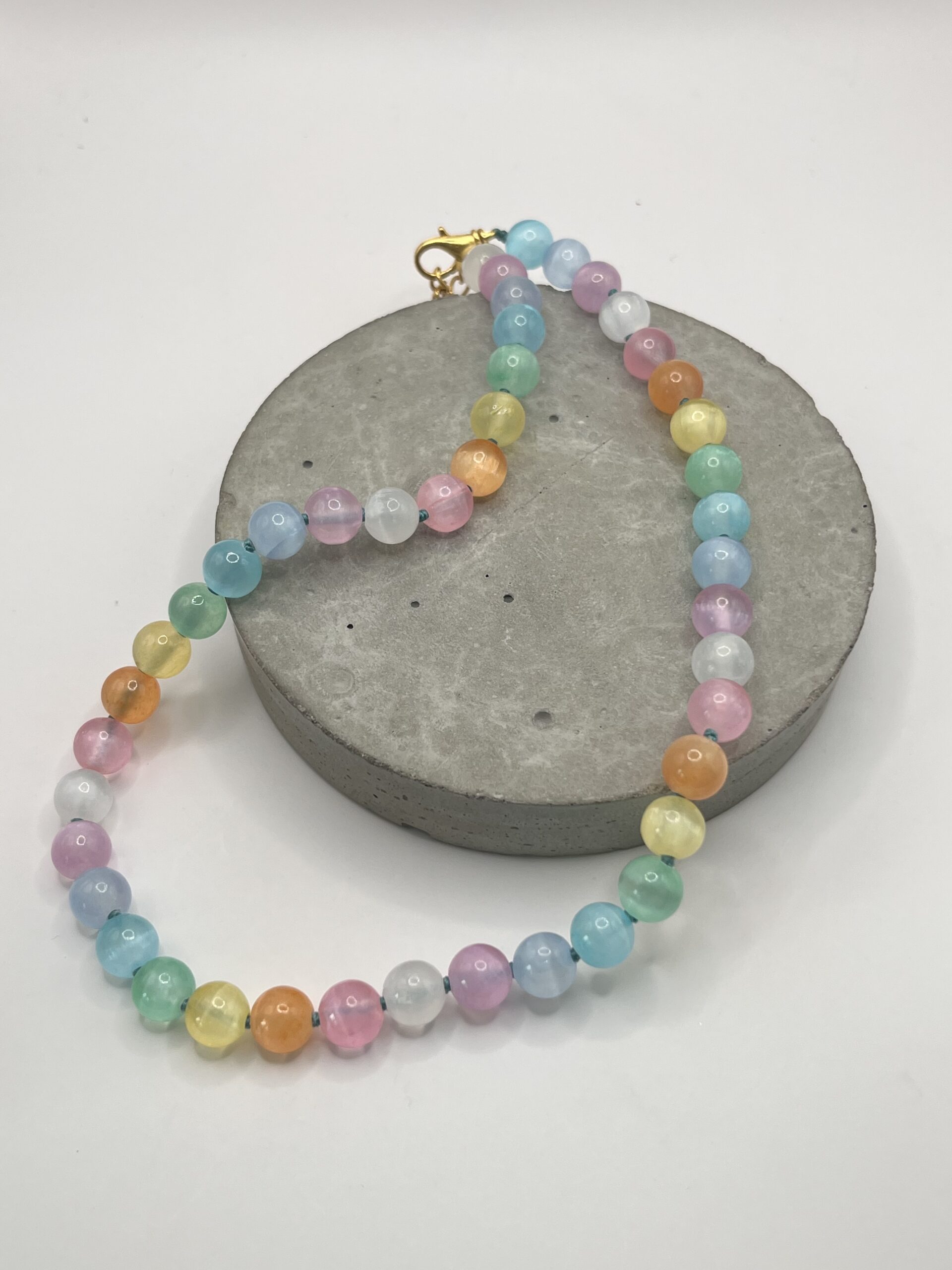 Anokhi Green-Selenite Gemstone Necklace