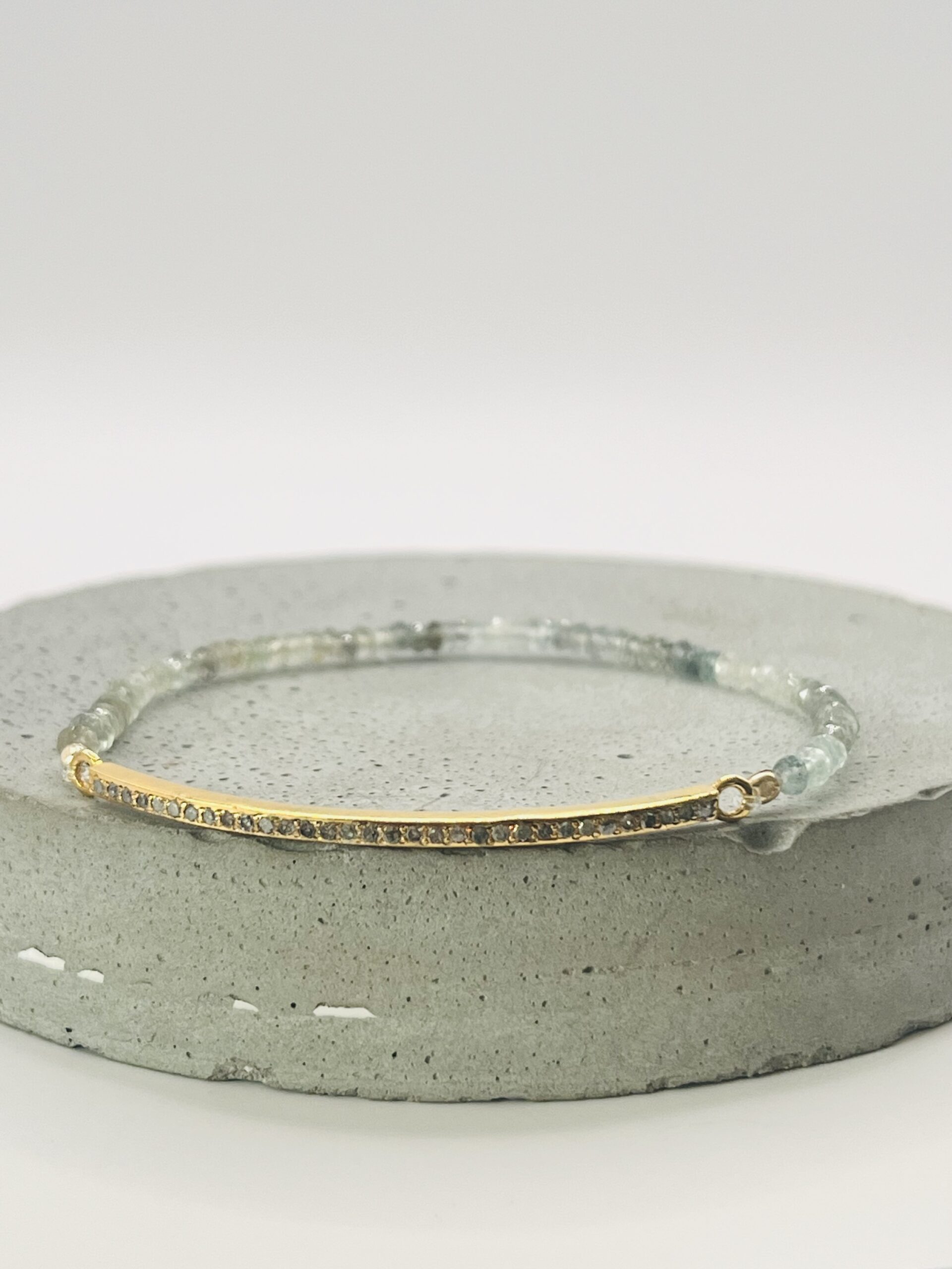 Mabel Chong-Aquamarine and Diamond Bar Bracelet