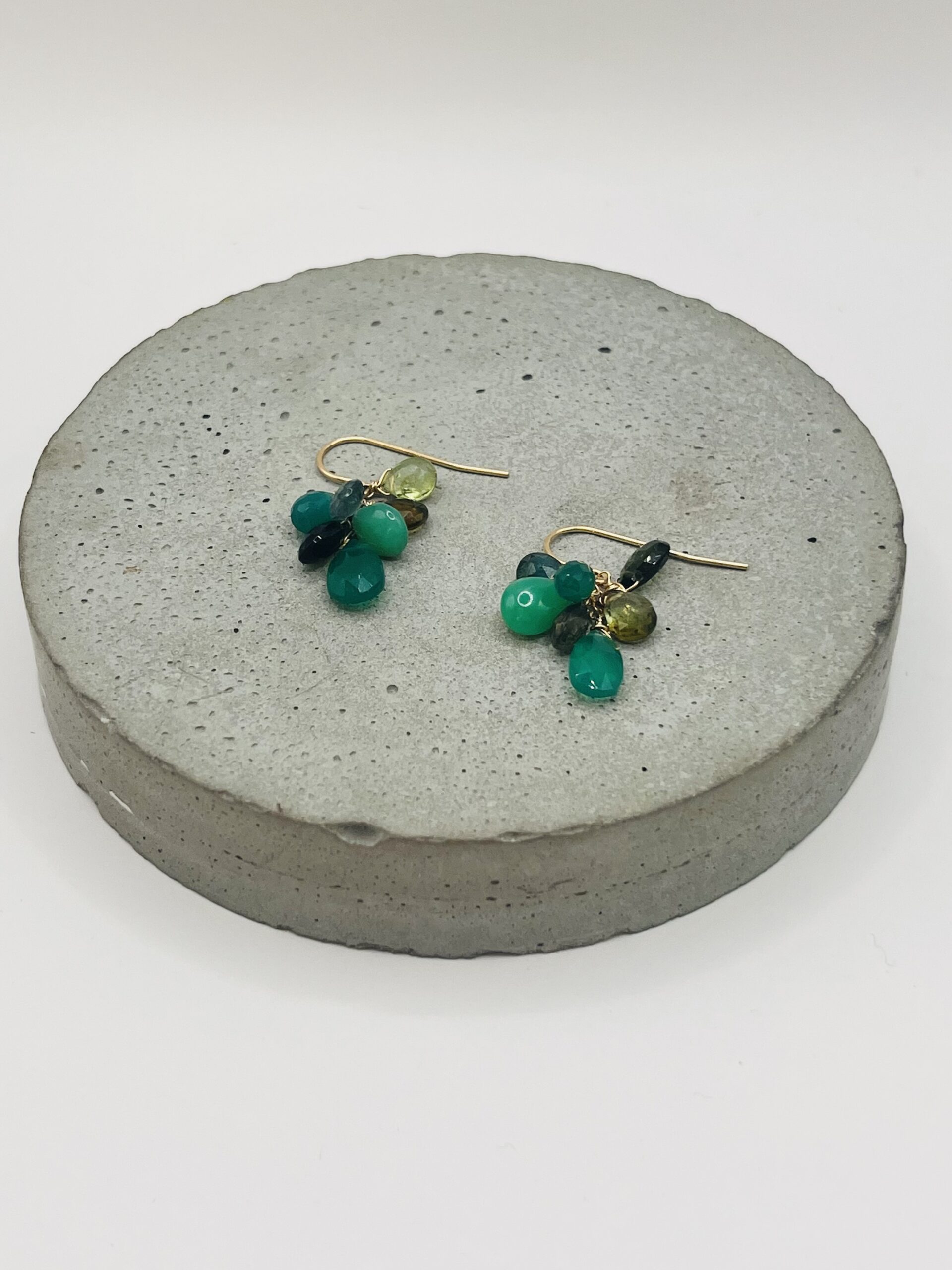Mabel Chong-Petite Clusters in Greenery Earrings
