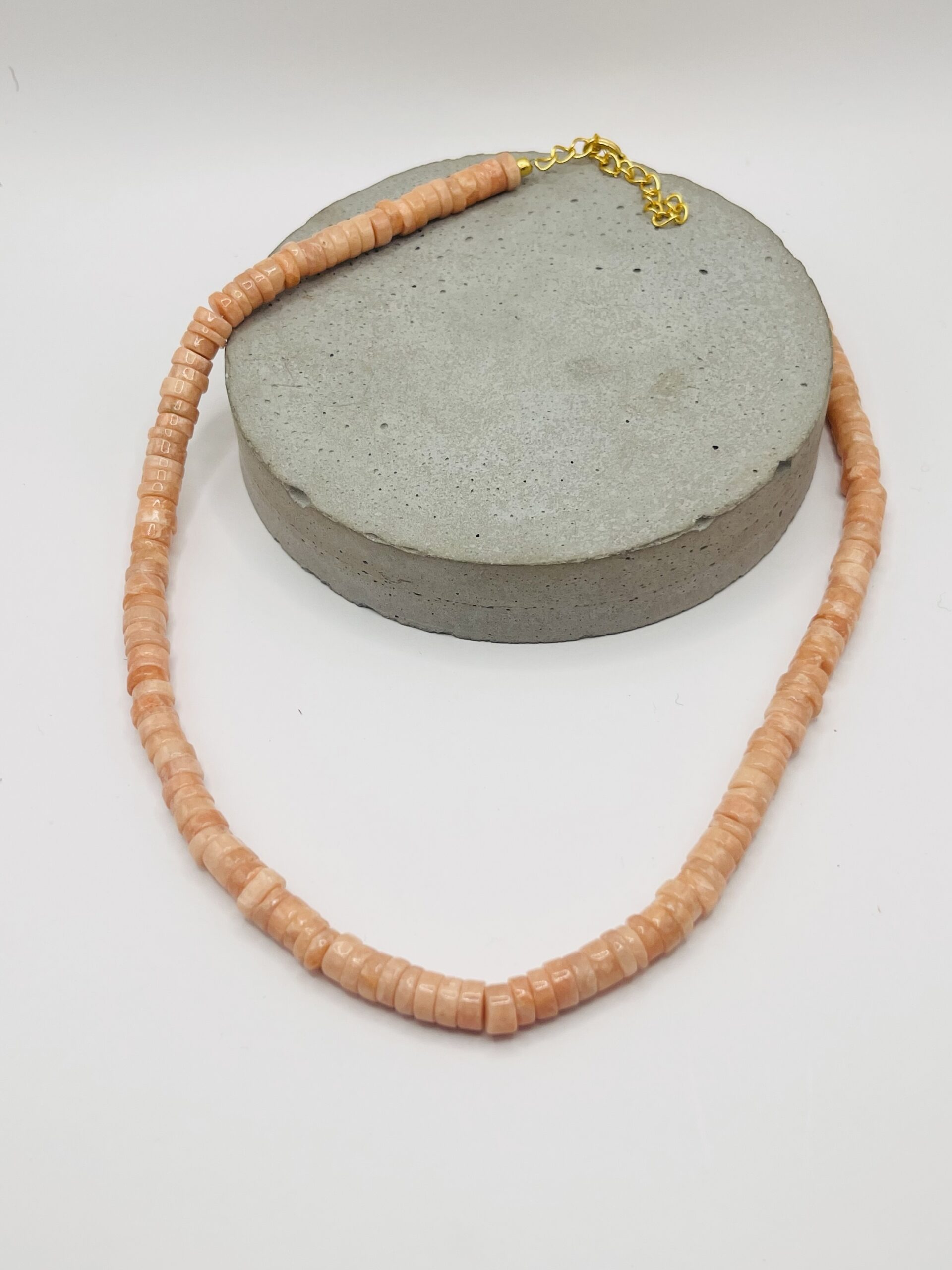 Anokhi Green-Peach Amazonite Natural Bead Necklace