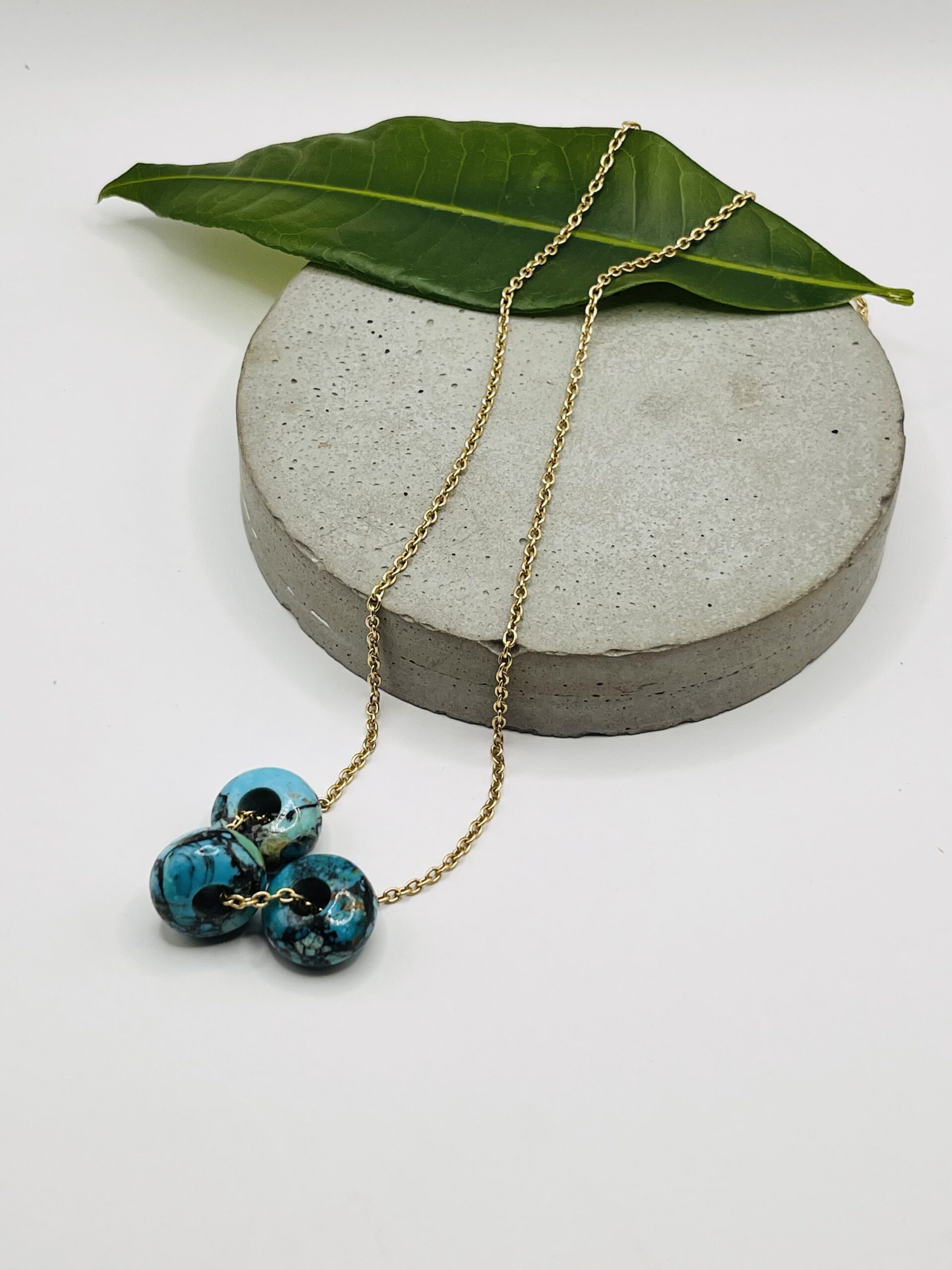 Turquoise Rondelle Necklace