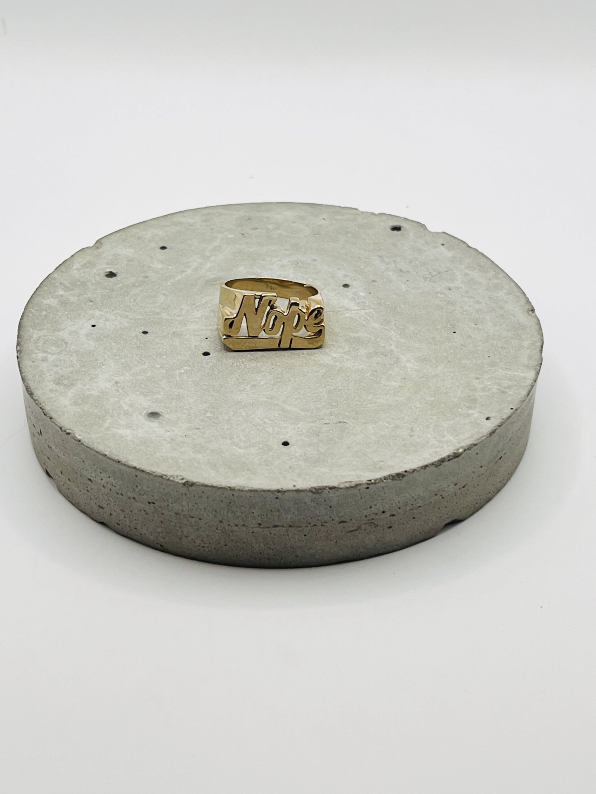 Snash Jewelry-"Nope" Brass Ring