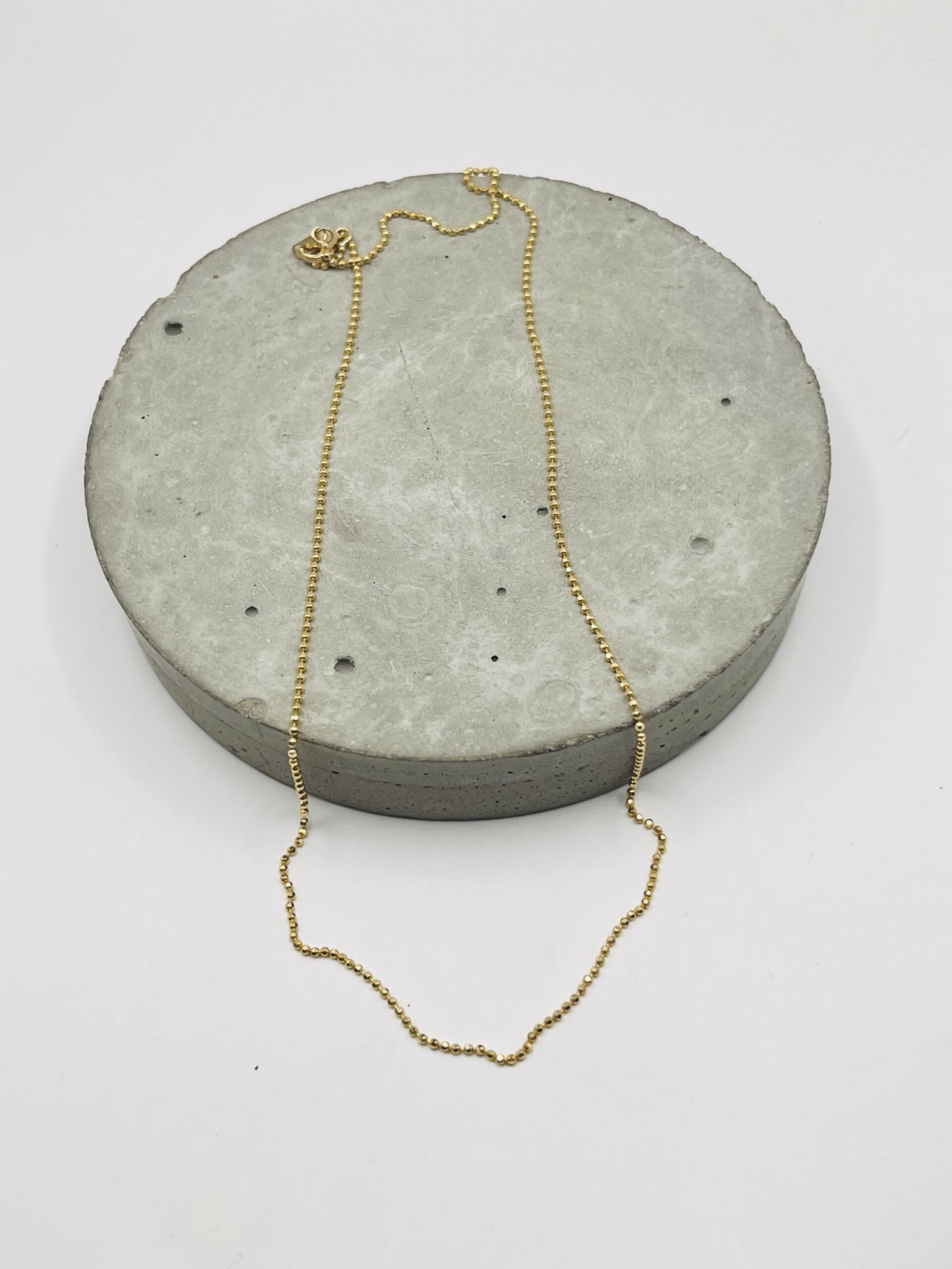 Vale Jewelry-Faceted Bead Chain Necklace-18”