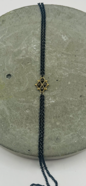Amali-Champagne Diamond Station Bracelet