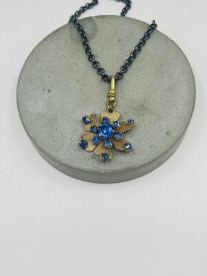 Vintage Periwinkle Charm Necklace