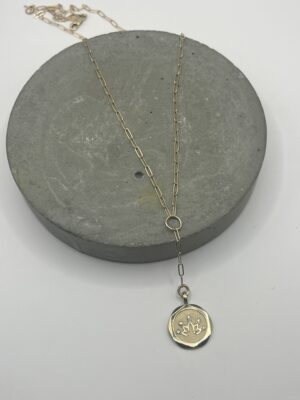 Elliot Young Fine Jewelry-Lotus 14k Y and Diamond Necklace