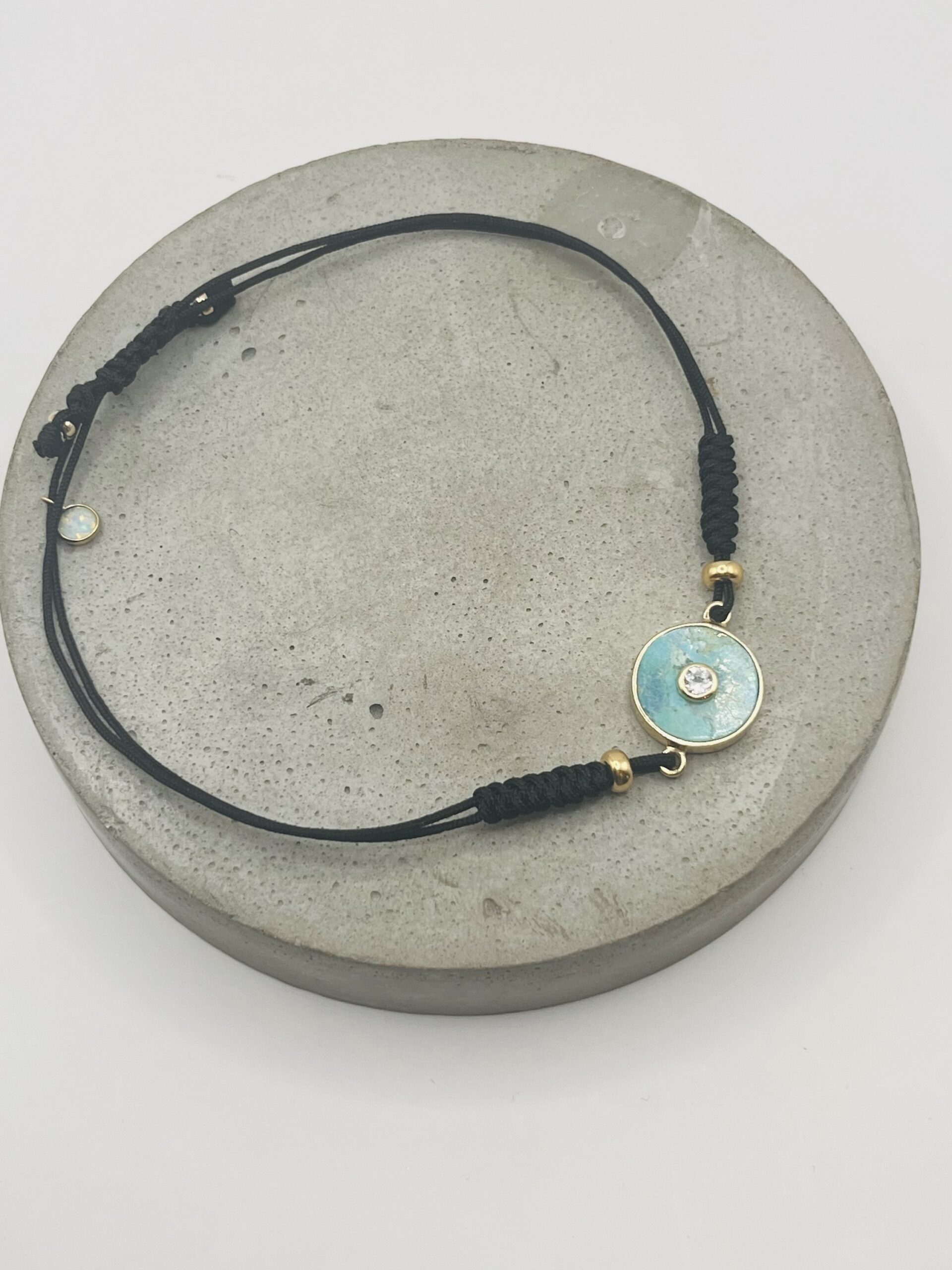 Mabel Chong-Magic Portal Gem Macrame Bracelet (Turquoise and Opal charm)