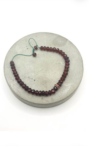 Mabel Chong-Garnet Row Macrame Bracelet