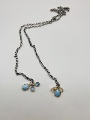 Sterling and Gemstone Tie Lariat Necklace