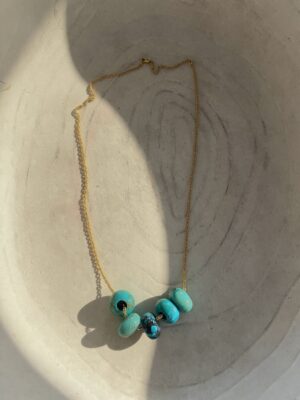 Turquoise and 14k Necklace