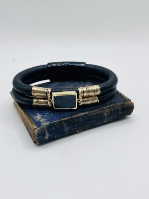 Mabel Chong-Gem Wired Double Leather Kyanite Bracelet